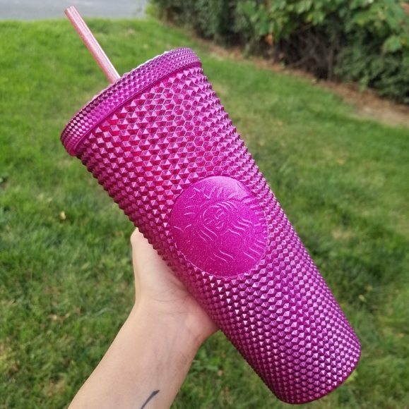 Starbucks Accessories - 🆕️Starbucks, Custom, Fuschia Holo Studded Tumbler